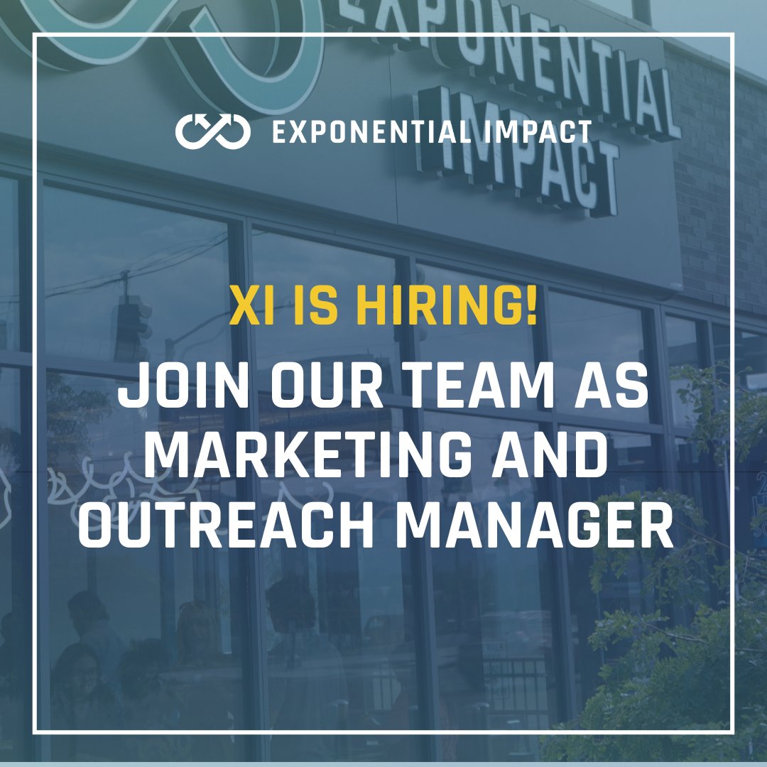 XIAccelerator's tweet photo. WE’RE HIRING! 🚀
XI is looking for a Marketing and Outreach Manager to join our team! If you’re passionate about supporting startups, building community, and driving impactful storytelling, this role is for you. 🌟
Apply now at https://t.co/HGCrdbbTLD
#ExponentialImpact #XI https://t.co/q8Z49Fcjqx