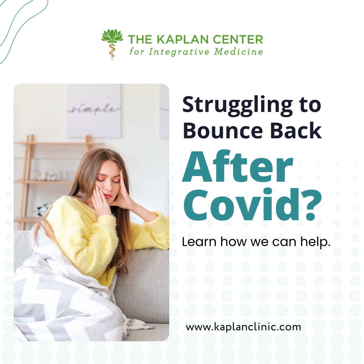 kaplanclinic's tweet photo. Struggling to Bounce Back After Covid? Learn how we can help.

Visit our website to learn more.
https://t.co/pJ6agLw43z

#KaplanCenter https://t.co/C50f7LHWk0