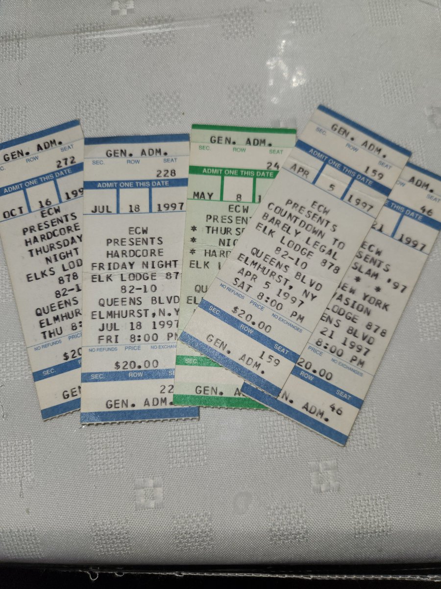 metaldrew's tweet photo. @ECWDivaFrancine Can you hear these tickets like I do? ❤️ https://t.co/vcXazQclh5