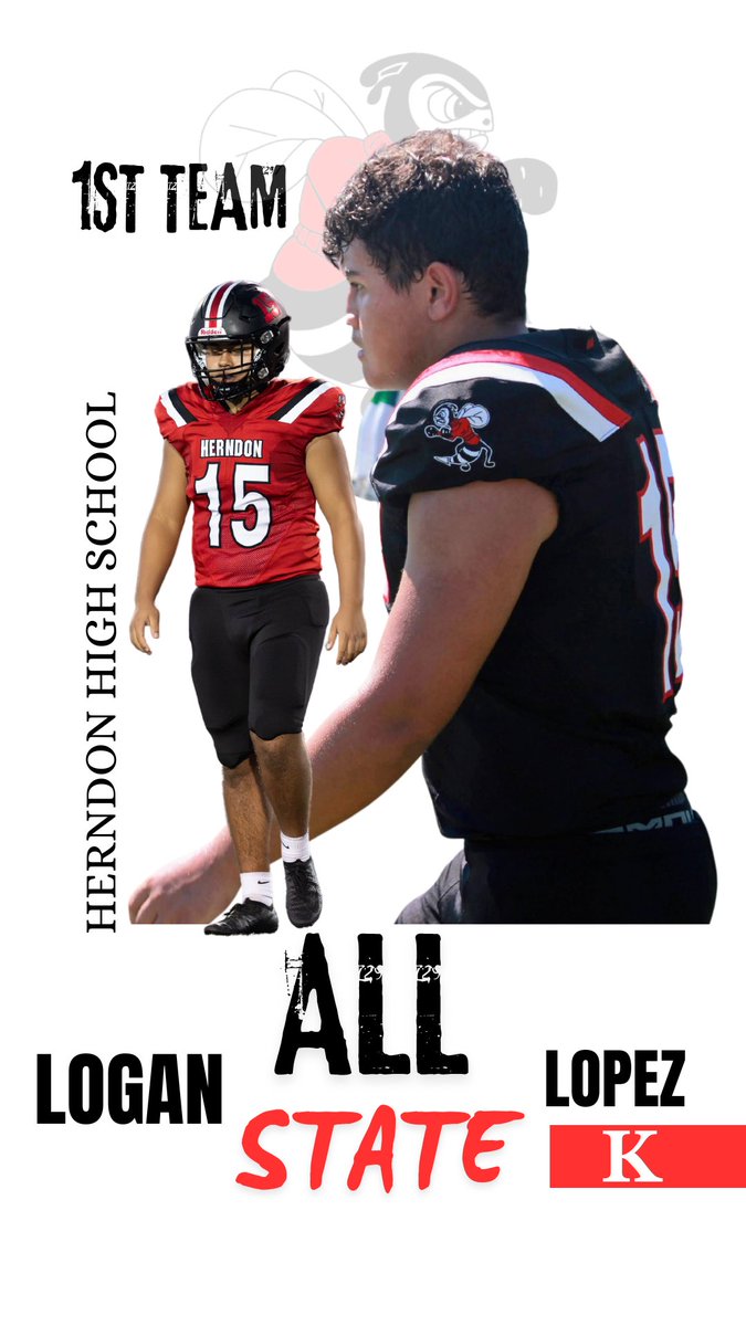 Logan Lopez (@logans_lopez16) on Twitter photo I am Beyond Blessed to be named 1st Team All State Kicker!!! Thank you to my Teammates and Coaches! <a href="/CoachBBachman/">Bill Bachman</a> <a href="/HerndonFtbl/">Herndon Football</a> <a href="/CoachLaw__/">Coach Law🏈</a> <a href="/Coachpaulg28/">Paul Granados 🇨🇷🇸🇻</a> <a href="/RayRico14/">Josh Richards</a> <a href="/CoachJBrady/">James Brady</a> <a href="/BradBlaisdell/">Brad Blaisdell</a> I am Beyond Blessed to be named 1st Team All State Kicker!!! Thank you to my Teammates and Coaches! <a href="/CoachBBachman/">Bill Bachman</a> <a href="/HerndonFtbl/">Herndon Football</a> <a href="/CoachLaw__/">Coach Law🏈</a> <a href="/Coachpaulg28/">Paul Granados 🇨🇷🇸🇻</a> <a href="/RayRico14/">Josh Richards</a> <a href="/CoachJBrady/">James Brady</a> <a href="/BradBlaisdell/">Brad Blaisdell</a>