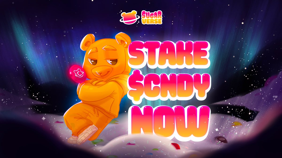 Real_Sugarverse's tweet photo. STAKE $CNDY NOW 🏦

$CNDY is now live and can be staked right on our website!

Our initial staking pools have a guaranteed minimum APY of up to 97%!

Follow the links below to safely stake your $CNDY NOW👇🔗