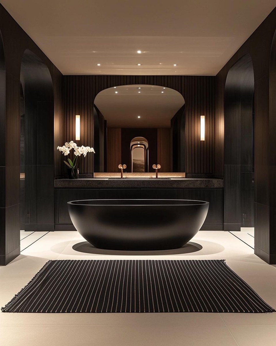 lNTERlORHUB's tweet photo. This modern bathroom blends minimalism with luxury. https://t.co/OfSpnuCN2g