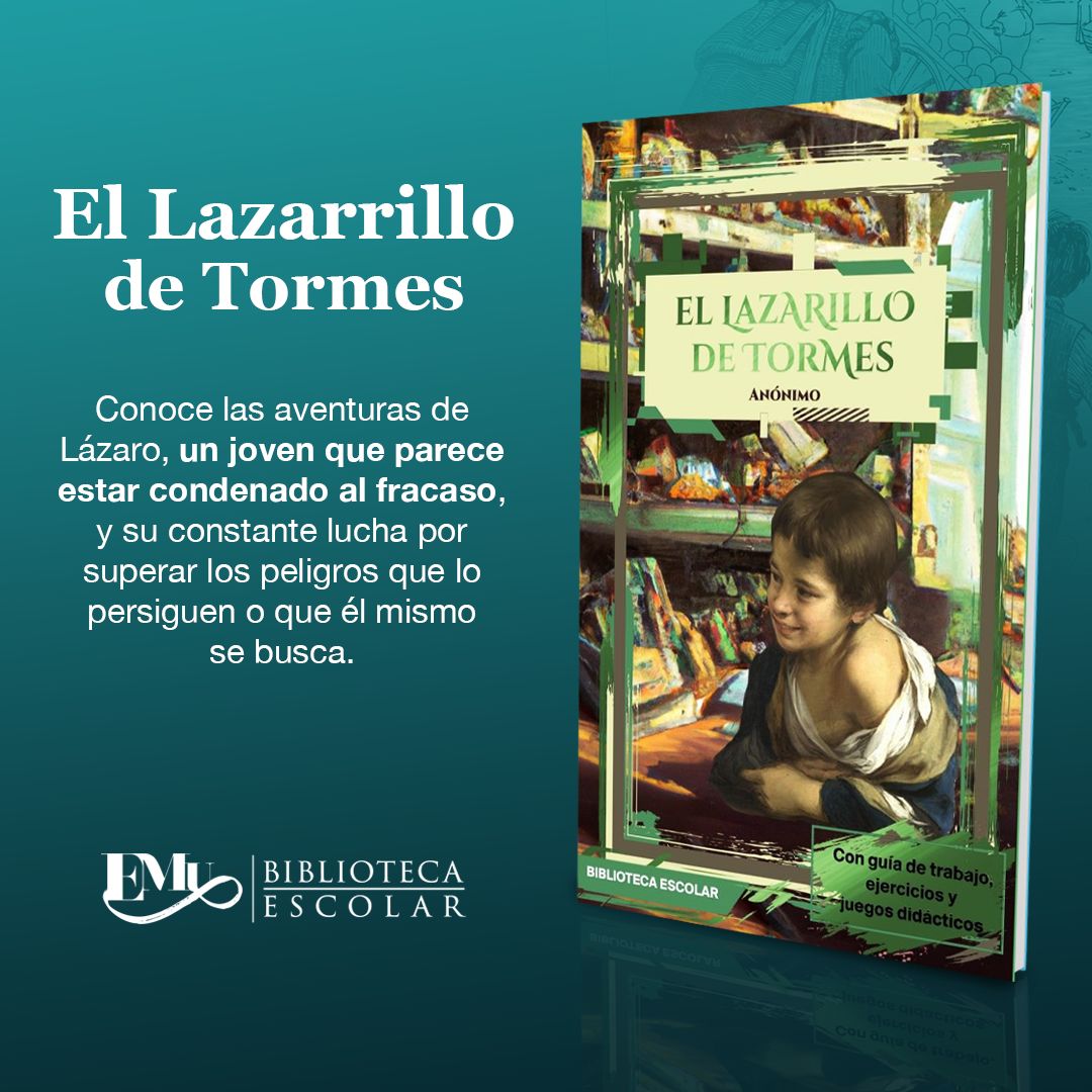 EMU_Mirlo's tweet photo. El padre de Lázaro ha muerto y su madre ha decidido ponerlo bajo el servicio de un ciego muy cruel para que aprenda a ganarse la vida. 
Conoce las aventuras de este personaje, que parece estar condenado al fracaso, y su constante lucha por superar los peligros que lo persiguen. https://t.co/uAhcfcMwW1