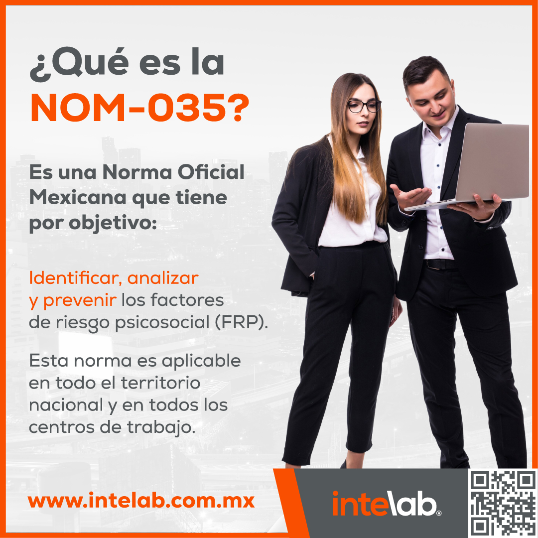 La NOM-035 promueve un entorno organizacional favorable en los centros de trabajo. Cumplir con esta norma es muy importante. ¡Contáctanos! Nosotros te ayudamos. intelab.com.mx/intelab-servic…