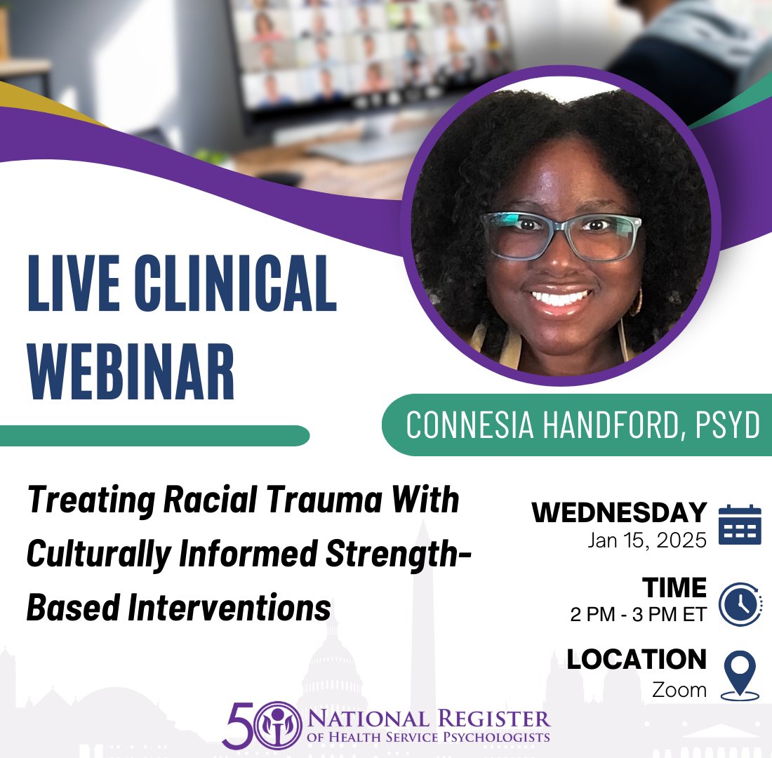 Racial trauma impacts wellbeing &amp; identity, often causing anxiety and depression. Dr. Handford will explore how the Community Cultural Wealth Framework can guide strength-based, culturally informed practices to help clients navigate trauma.

Register👇
my.nationalregister.org/NC__Event?id=a…