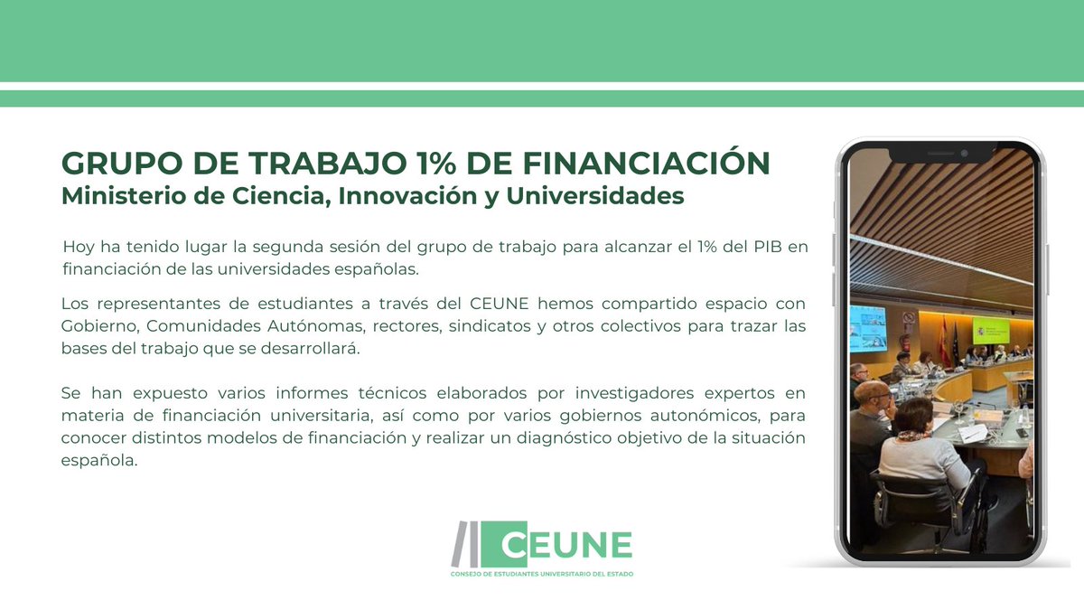 Hoy ha tenido lugar la segunda sesión se trabajo para alcanzar el 1% del PIB en financiación universitaria.

Hemos podido escuchar las intervenciones de expertos para conocer y analizar distintos sistemas de financiación.