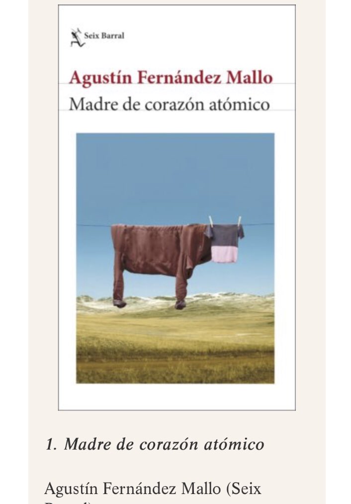 #MadreDeCorazónAtómico tiene el honor de haber sido seleccionada como libro del año, sección Primera Persona, en la lista de 2024 de la exquisita <a href="/W_Magazin/">WMagazín</a> 
Muy agradecido.