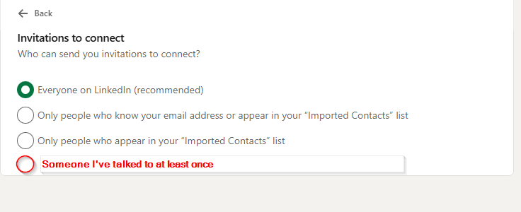 Man, <a href="/LinkedIn/">LinkedIn</a>, where the heck is this option?  The 3 provided are just not enough.