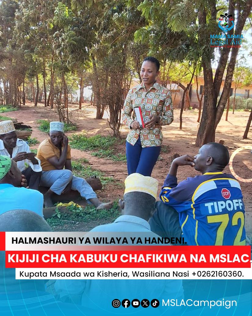 Msaada wa kisheria wa Mama Samia unamfikia kila mwananchi popote alipo.
#ssh 
#mslac 
#sisinitanzania