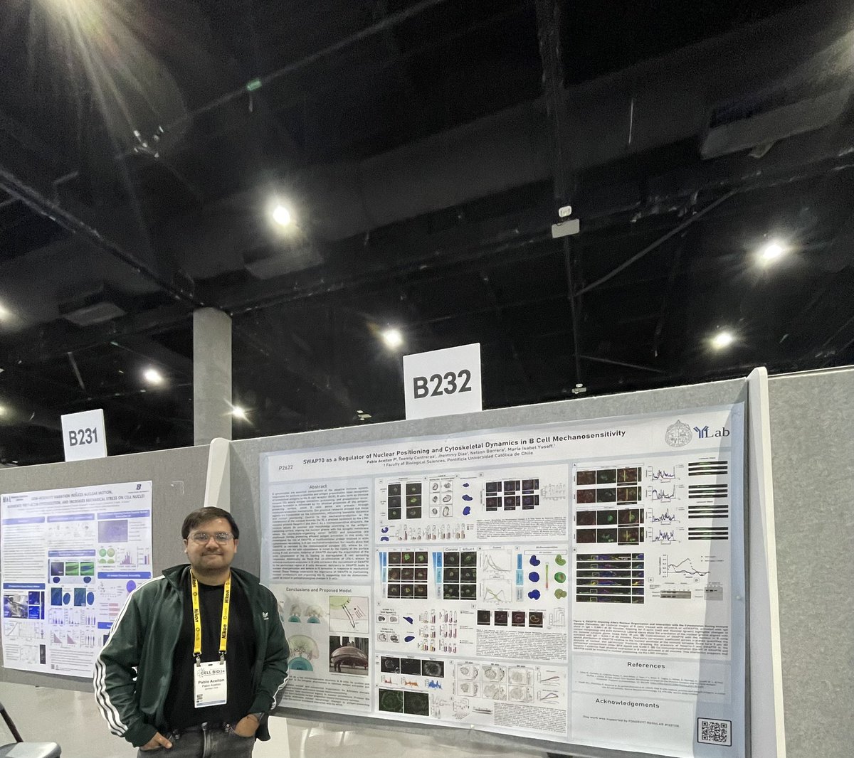 Peaceiton's tweet image. It was a great epxerience yesterday , I hope to keep talking about nucleus and actin for a long time more #ASCB2024. @LabYuseff !!