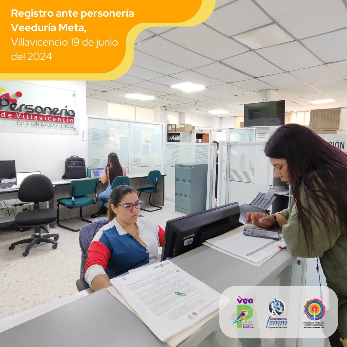 redteveoconp's tweet photo. 📅 El 19 de junio de 2024, en la Personería de Villavicencio, la gobernanza del Meta registró oficialmente la Veeduría Ciudadana Te Veo con P de Paz y de Participación Política del Departamento del Meta 🙌, consolidando la participación ciudadana. https://t.co/F2LoGAdnjB