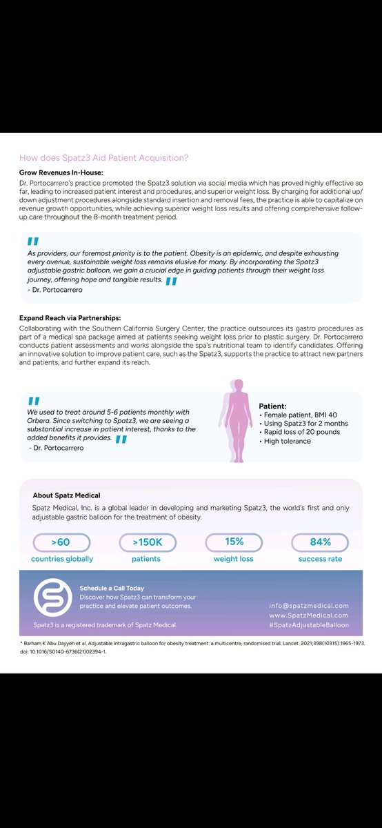 GIDrDon's tweet image. Thankful to #spatz3 for featuring my practice as one of the premier practices in the US offering the spatz3 #gastricballoon for sustainable #nonsurgical #weightloss #GITwitter #MedTwitter