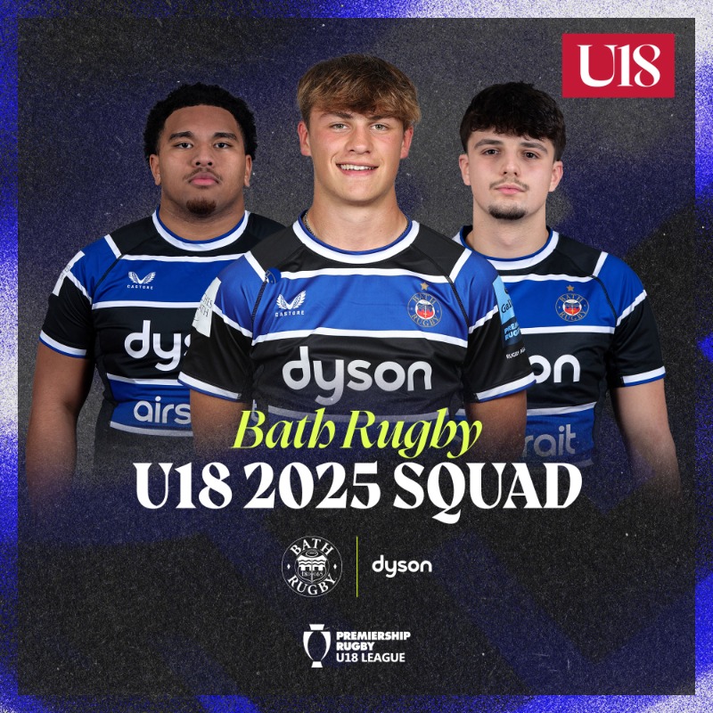 BathRugby's tweet photo. Bath Rugby U18: 𝟐𝟎𝟐𝟓 𝐬𝐪𝐮𝐚𝐝 𝐜𝐨𝐧𝐟𝐢𝐫𝐦𝐚𝐭𝐢𝐨𝐧 🔵⚫️⚪️

Ready to begin their campaign in the new year, Bath Rugby's U18 squad has been confirmed for the Premiership Rugby U18 Academy League! 

Congratulations to everyone selected and best of luck this season 👏