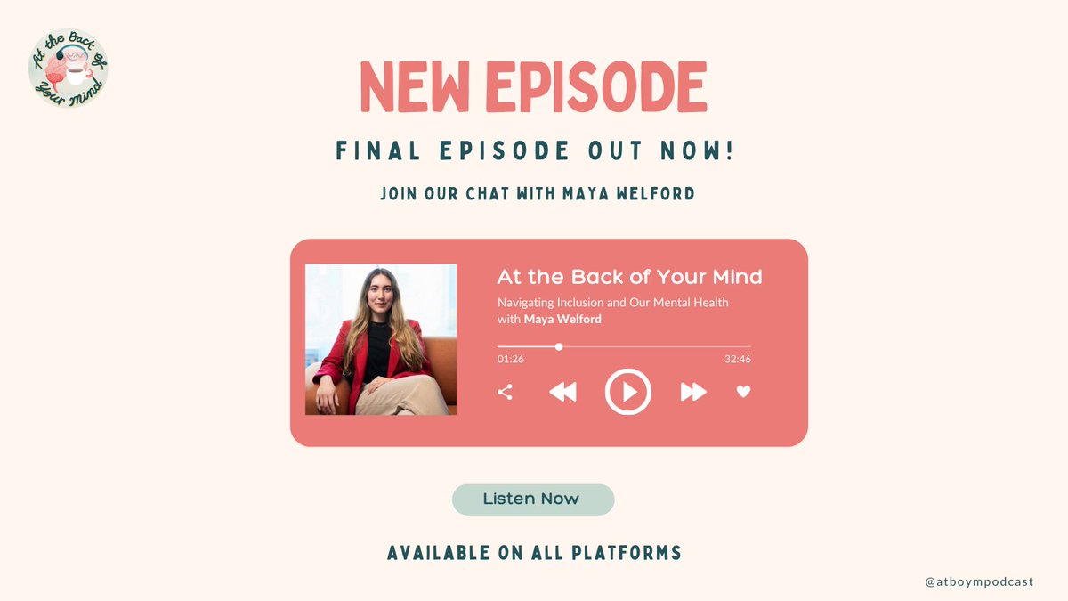 In this last episode of #AttheBackofYourMind, we sit down with #Behavioural #Finance Specialist Maya Welford to dive into an important conversation about #Diversity, #Equity, and #Inclusion and its powerful connection to #MentalHealth. 🌟

creators.spotify.com/pod/show/atboy…