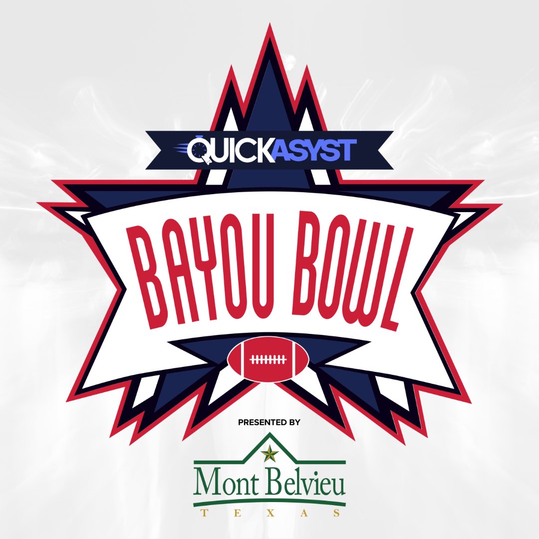 Excited to announce that the ticket resale app @QuickAsyst has been named the title sponsor for the 2025 Bayou Bowl, presented by the city of Mont Belvieu! 
#BayouBowl #QuickAsyst #YourTicketsEverywhere