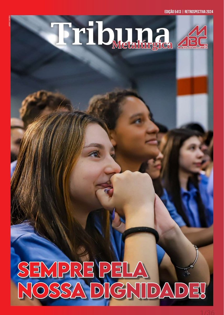 smabc's tweet photo. A última Tribuna Metalúrgica de 2024 traz toda a trajetoria dos companheiros e companheiras do ABC pela #Retomada do nosso País.
Confira e compartilhe: https://t.co/QFcVDvNhtn https://t.co/Sz91KNyyXR