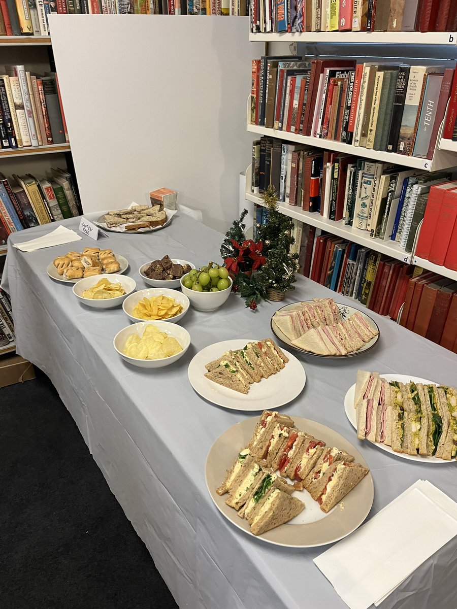FriendsofMMM's tweet photo. Lovely Christmas lunch for the volunteers. Thanks Jason, David and Anastasia @MusMilMed https://t.co/q2JKzqamOh