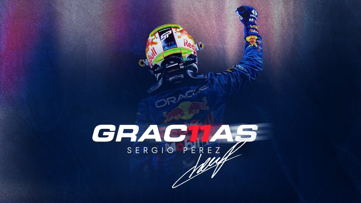 Formula1Worldd's tweet photo. Official: Sergio Perez left Red Bull!

 After four seasons, Red Bull and Sergio Perez have agreed to end their partnership!  

#Formula1 #F1 #FormulaOne #SergioPerez #Sergio_Perez #Perez #checoperez #ChecoPérez #redbullracing #Redbull #LiamLawsen #Lawsen https://t.co/zdUu38mRSx
