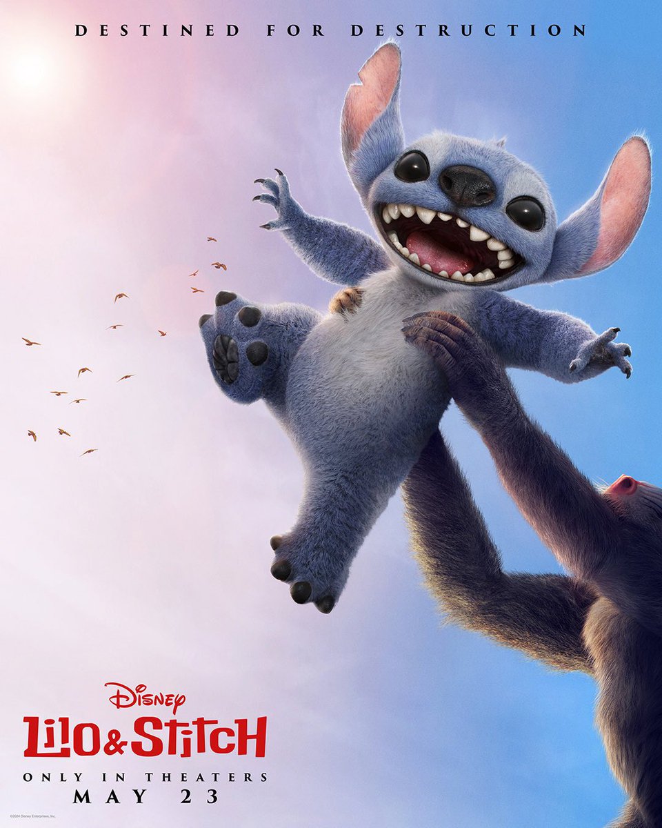 Nuevo poster de la película live-action de 'LILO &amp; STITCH'. Estreno en cines el 23 de mayo.