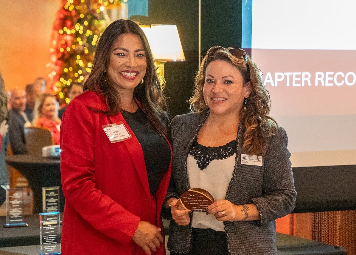 PortofOakland's tweet image. The @PortofOakland was named the 2024 Public Agency of the Year by the Conference of Minority Transportation Officials (#COMTO), Northern California. The Port of Oakland also received the American Council of Engineering Companies, California (#ACEC-CA) Bay Bridge Chapter,…