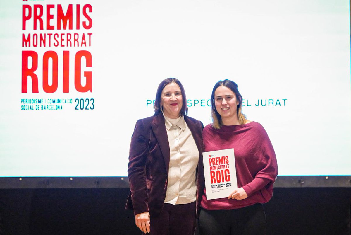 Als #PremisMontserratRoig <a href="/bcn_ajuntament/">Ajuntament de Barcelona</a> de periodisme social. Orgull de la feina de <a href="/ElisendaColell/">Elisenda Colell</a> <a href="/elperiodico/">El Periódico</a>, premi Especial del Jurat per la seva tasca periodística, feta amb compromís social i rigor. Felicitats i a per més!