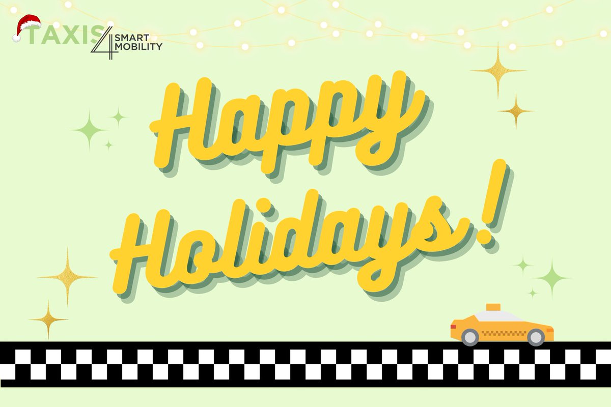 🎄✨Warm wishes for a joyful holiday season from Taxis4SmartMobility!

As 2024 comes to an end, we wish our members, partners &amp; supporters happy holidays and a bright new year!

Enjoy a restful break with your loved ones. See you in 2025! 🚖
