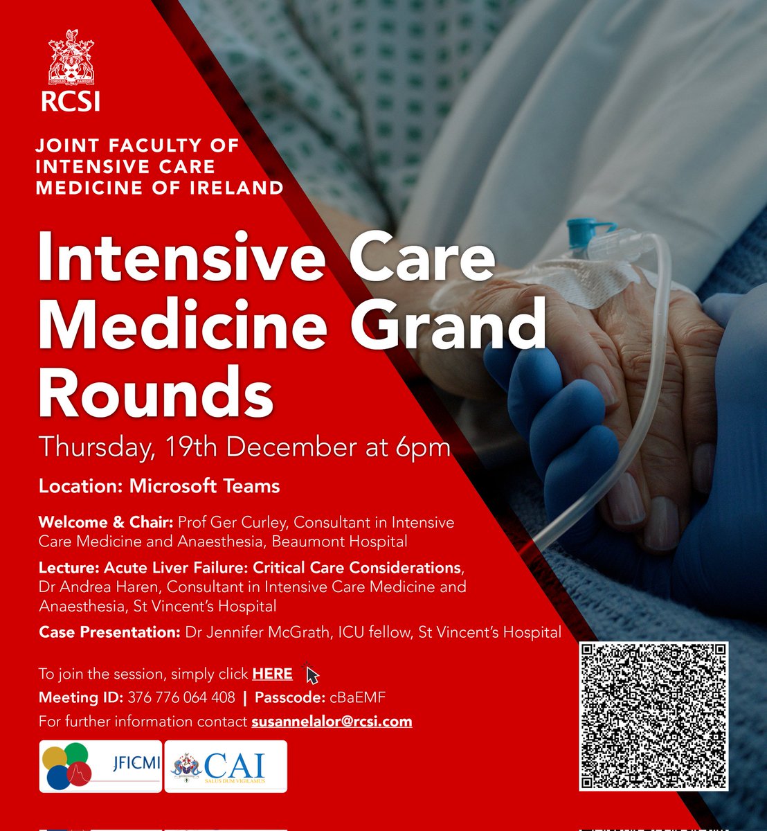 RCSI Anaesthesia and Critical Care (@rcsicritcare) on Twitter photo Intensive Care Medicine Grand Rounds will return tomorrow, Thursday, 19th December, at 6pm This week, our colleagues from <a href="/SvuhIcu/">St Vincent's Hospital ICU Dublin Ireland</a> will present "Acute Liver Failure: Critical Care Considerations." Looking forward to welcoming you all. Intensive Care Medicine Grand Rounds will return tomorrow, Thursday, 19th December, at 6pm This week, our colleagues from <a href="/SvuhIcu/">St Vincent's Hospital ICU Dublin Ireland</a> will present "Acute Liver Failure: Critical Care Considerations." Looking forward to welcoming you all.