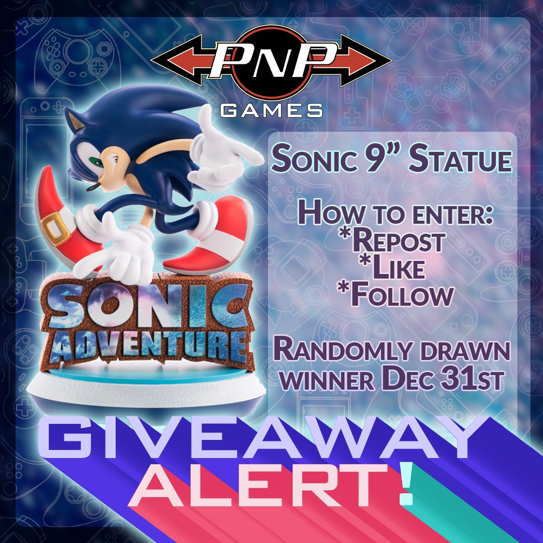 GIVEAWAY ALERT -   

REPOST, LIKE, AND FOLLOW PNP GAMES for your chance to WIN a Sonic the Hedgehog Collector's Edition 9" PVC Statue!

Many have been injured trying to emulate this pose on trampolines and particularly springy couches - way past cool, Sonic!

#VideoGames #Canada