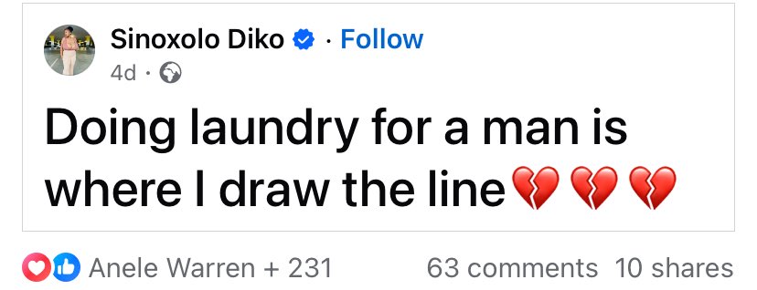 mina nje I do everything, as soon as I'm given access to anything around the house, whatever I do at home for myself I'll do for my partner, so if I'm washing my clothes I'll definitely wash his, cook, iron etc, it takes nothing away from me, I'm not trying to act like a wife