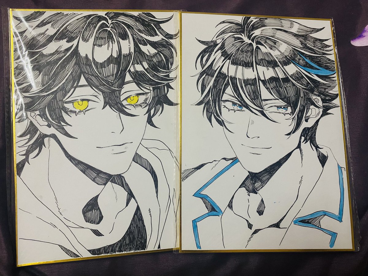 [Reposts are 🙏❤️]Very late but I am opening up some inked headshot shikishi board commissions for #CF2024 !! Has to be picked up at the event so it’s only available for people who are going or have a proxy! For more details, the link will be below~~ 
#comicfiesta2024 #commission
