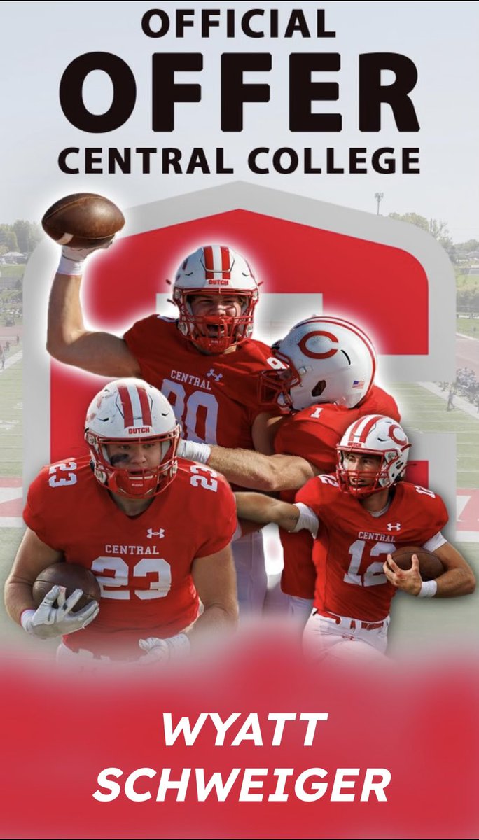 #AGTG After an awesome visit with <a href="/Max_Race/">Max Race</a> I am grateful to receive an offer from Central College!! 🔴⚪️