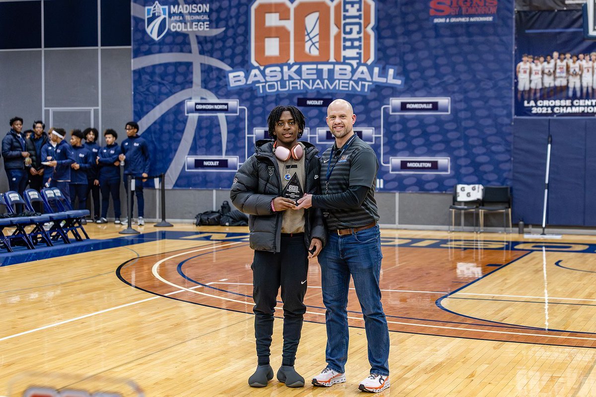 608Basketball's tweet photo. 2024 All Tournament Team
Tournament MVP
Ja'Meir Hayfort (Nicolet)
All-Tournament Team
Dave Bolden (Nicolet)
Rashaad Davis (Nicolet)
DJ Porter, Jr (Romeoville)
Xzavion Mitchell (Oshkosh North)
Jackson Guerrero (Middleton) - Not Pictured https://t.co/28Fy4AFIhu