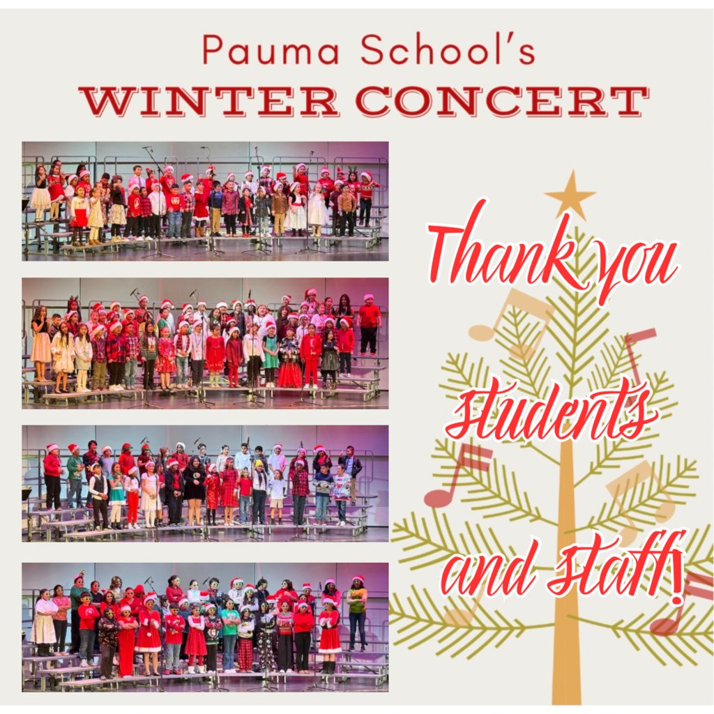 Every seat taken at the Pauma Holiday Concert in the Maxine Theater!  Thank you students, staff, and families for a great evening. vcpusd.org #VCPUSD #ValleyCenter #Pauma #PaumaValley #ValleyCenterSchools