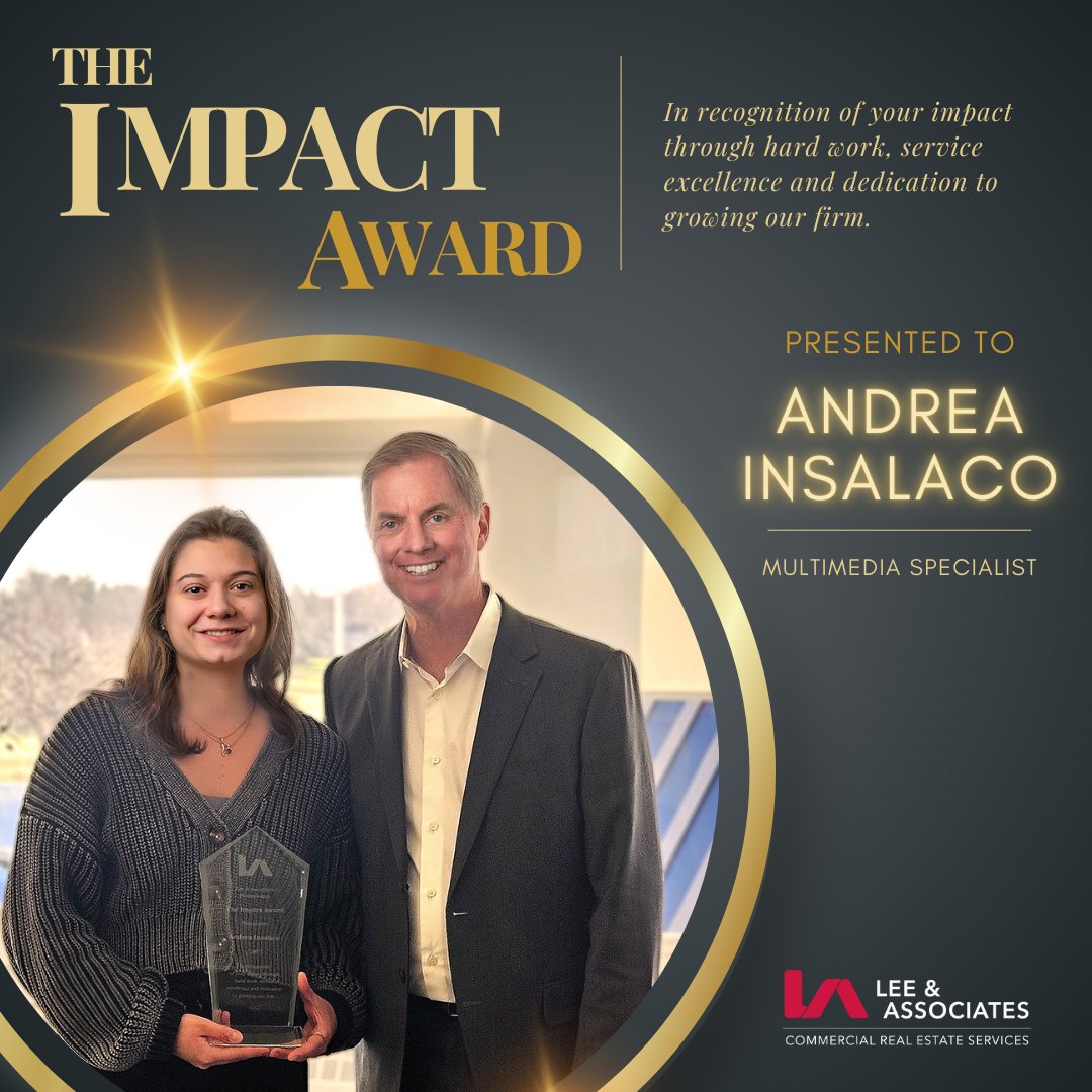 Congratulations, Andrea Insalaco, on receiving The Impact Award this year! 🎉 Your dedication, talent, and service excellence have made an incredible difference for our team and clients. Keep shining bright! 🌟
#ImpactAward #ThriveIn25 #LeeAssociates