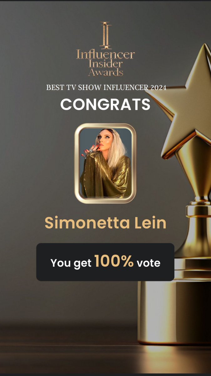 SimonettaLein's tweet photo. Thrilled to be recognized as the Best TV Show Influencer 2024!🤎 https://t.co/F7fQQWnCIo