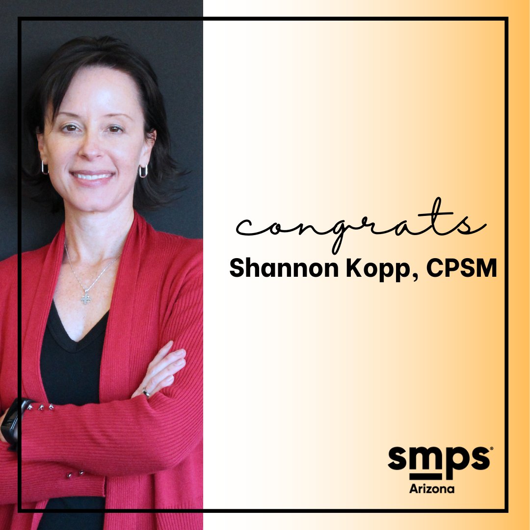 Congrats, Shannon Kopp! 🙌 #SMPSArizona celebrates your milestone. Your hard work has led to this moment. Be proud! Here’s to new adventures and growth! #SMPSAZ #Marketing #BusinessDevelopment #AECMarketing #ProfessionalGrowth