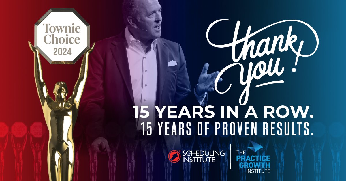 SchedulingInst's tweet image. It’s official! We are beyond thrilled to announce that we’ve been awarded the Townie Choice Award for Best Practice Management Company for the 15th year in a row! This incredible honor is only possible because of YOU—our amazing clients, supporters, and team members.

#Dental