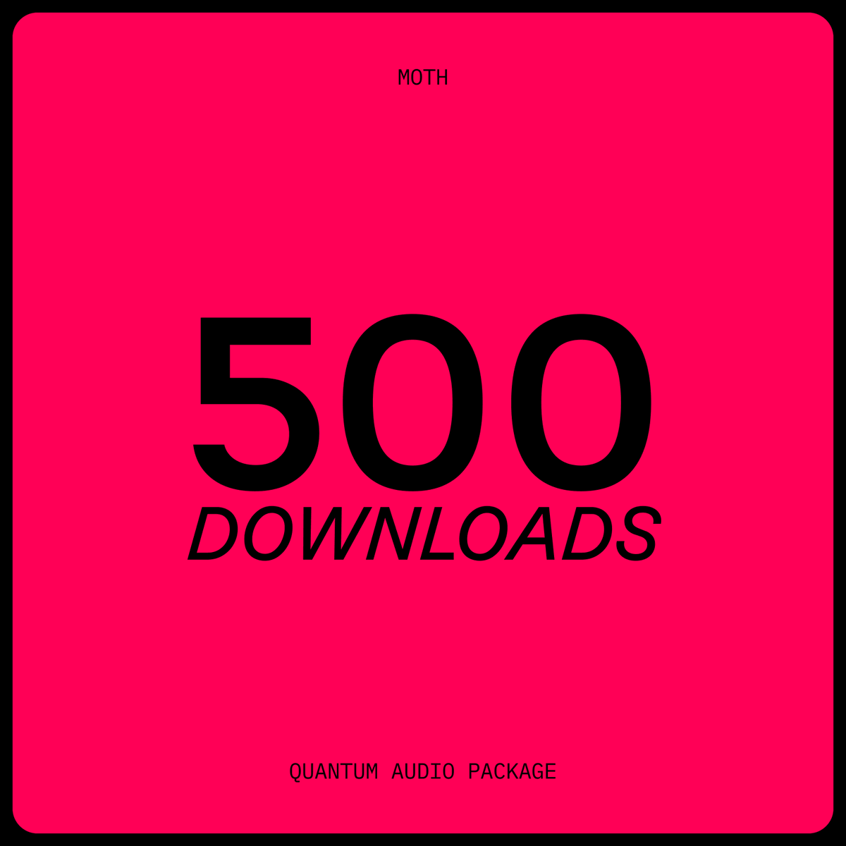 Moth_Quantum's tweet photo. 500 Downloads of Quantum Audio Package!
A huge thank you to our incredible community of researchers, developers, and creators for helping us hit this milestone! Your support and curiosity drive us to keep innovating in quantum-powered audio.
#QuantumAudio #CreativeTech #Milestone #QuantumComputing