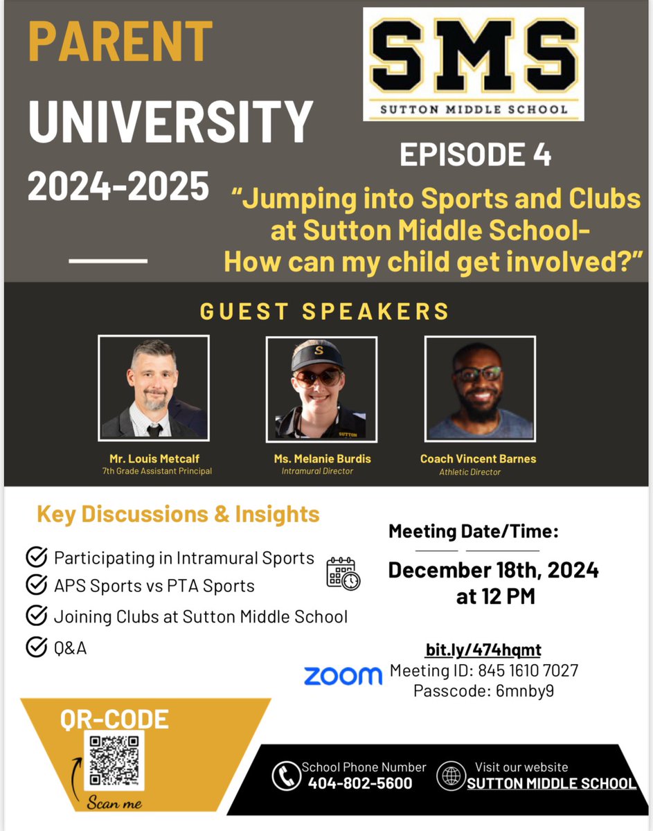 MerriweatherEDU's tweet image. Thank you to the 100+ families who joined us today for Parent University #4 focused on sports and clubs! ⚽️🏀🏈⚾️@SuttonCougars @GeRodriguez72 @Burdis_SMS @SuttonPTA