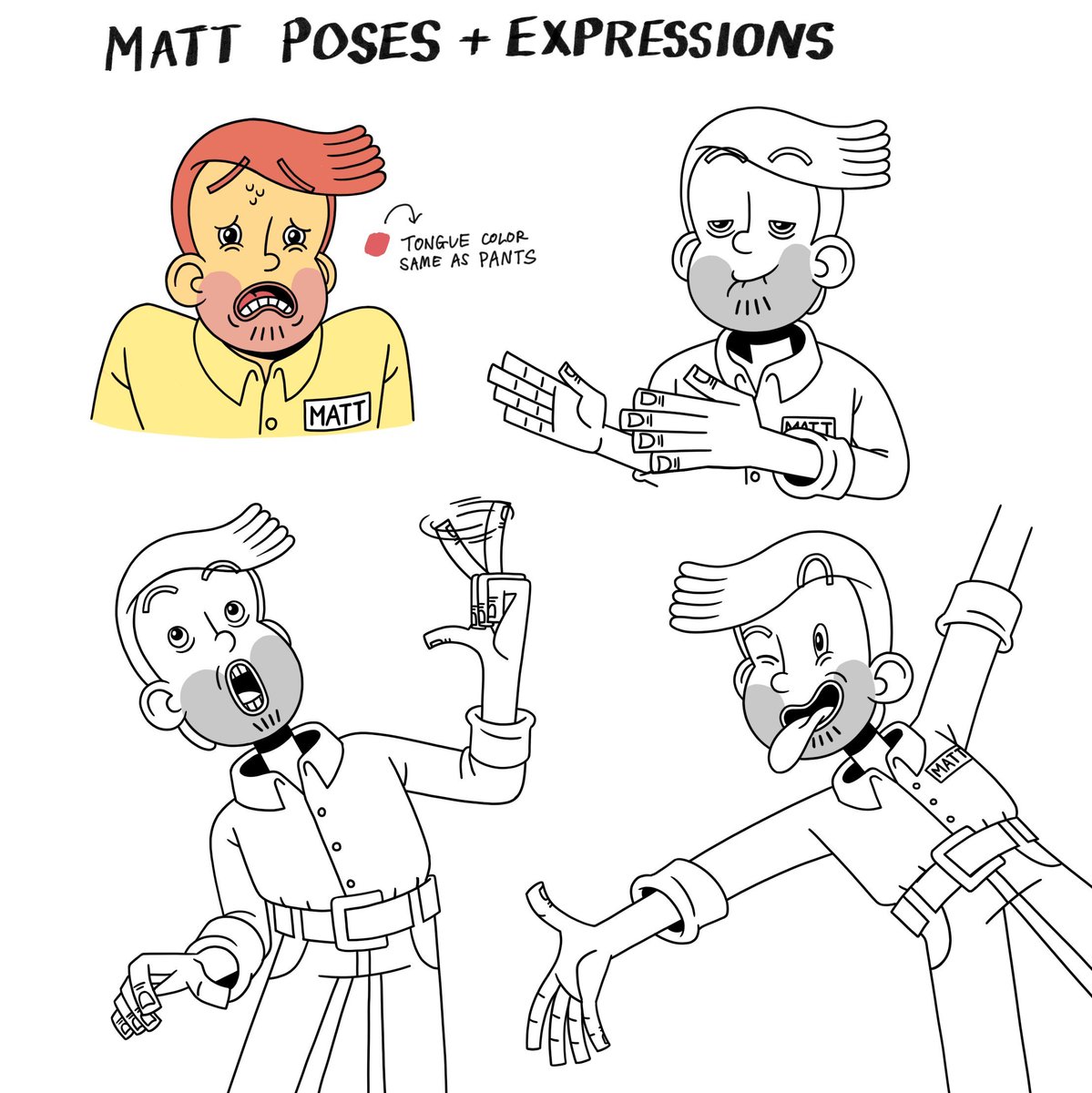 nowwhatanimated's tweet image. &apos;Middle Class Matt&apos; designs by the brilliant, student designer Christina Wu @wwuhoo .  She originally designed Matt and Lucy for a poster we made for a fundraiser.  #BTS #BehindTheScenes #NowWhatAnimation #VoteYourValues #MiddleClassMatt #MiddleClass 
 @nowwhatanimation
