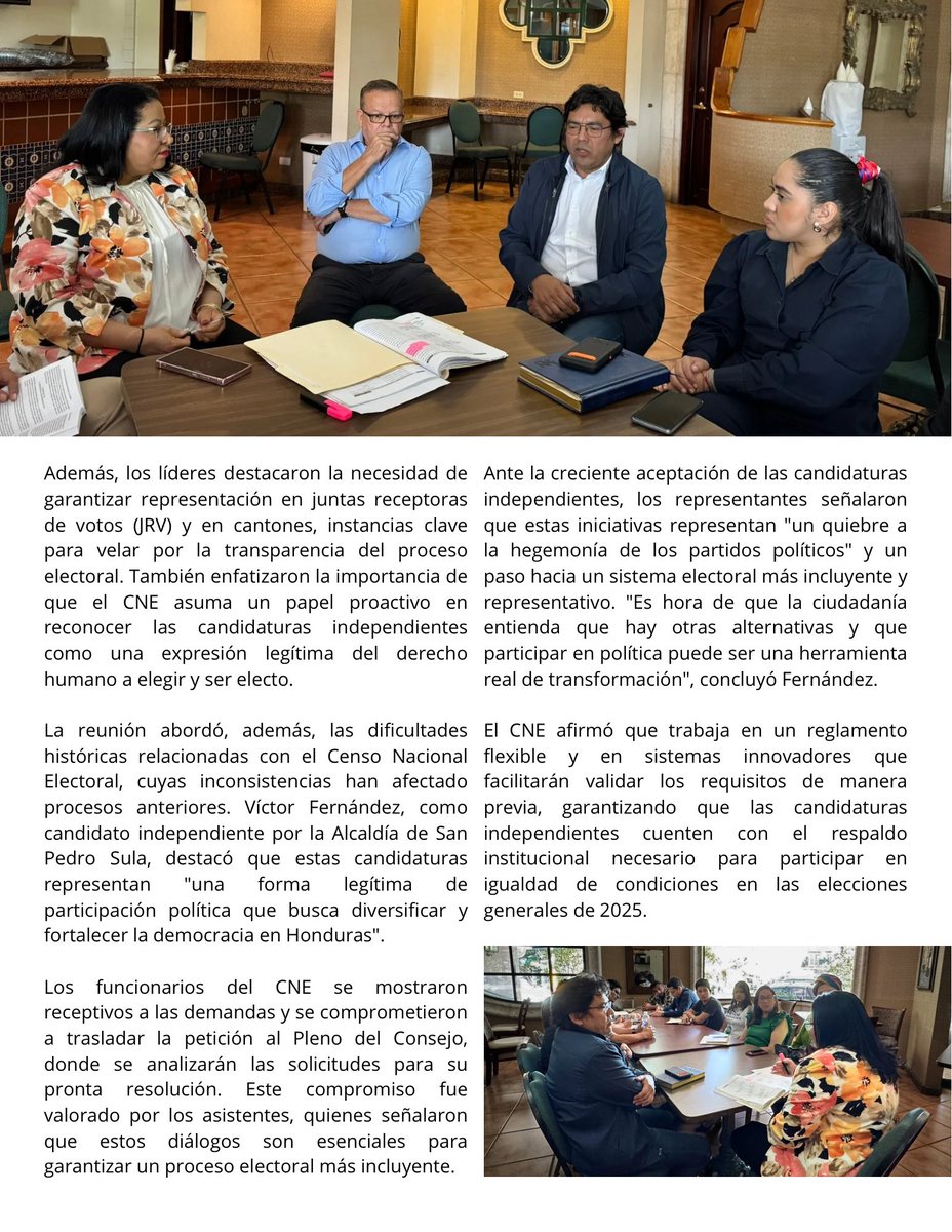 📣 candidatura independientes en Honduras exigen igualdad y claridad en el proceso electoral ante el 
<a href="/CneHonduras/">CNE_HONDURAS</a>