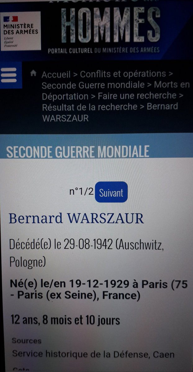 tennysonsarah1's tweet photo. @joecocker15 @AuschwitzMuseum 1/
John,
Bernard's birthday is tomorrow (19 December 1929)+he was born in Paris,from Polish parents:
>Chaïm WARSZAUR
(Radom, 5May1905, #GreenTickets #BeauneLR
Dep 28Jun1942,Died #Auschwitz 10Aug1942)
>Gitla JABLONKA (Radom, 18Jan1906, #VeldHiv #Pithiviers Dep 3Aug1942 #Auschwitz https://t.co/BgVnqWg7Ca