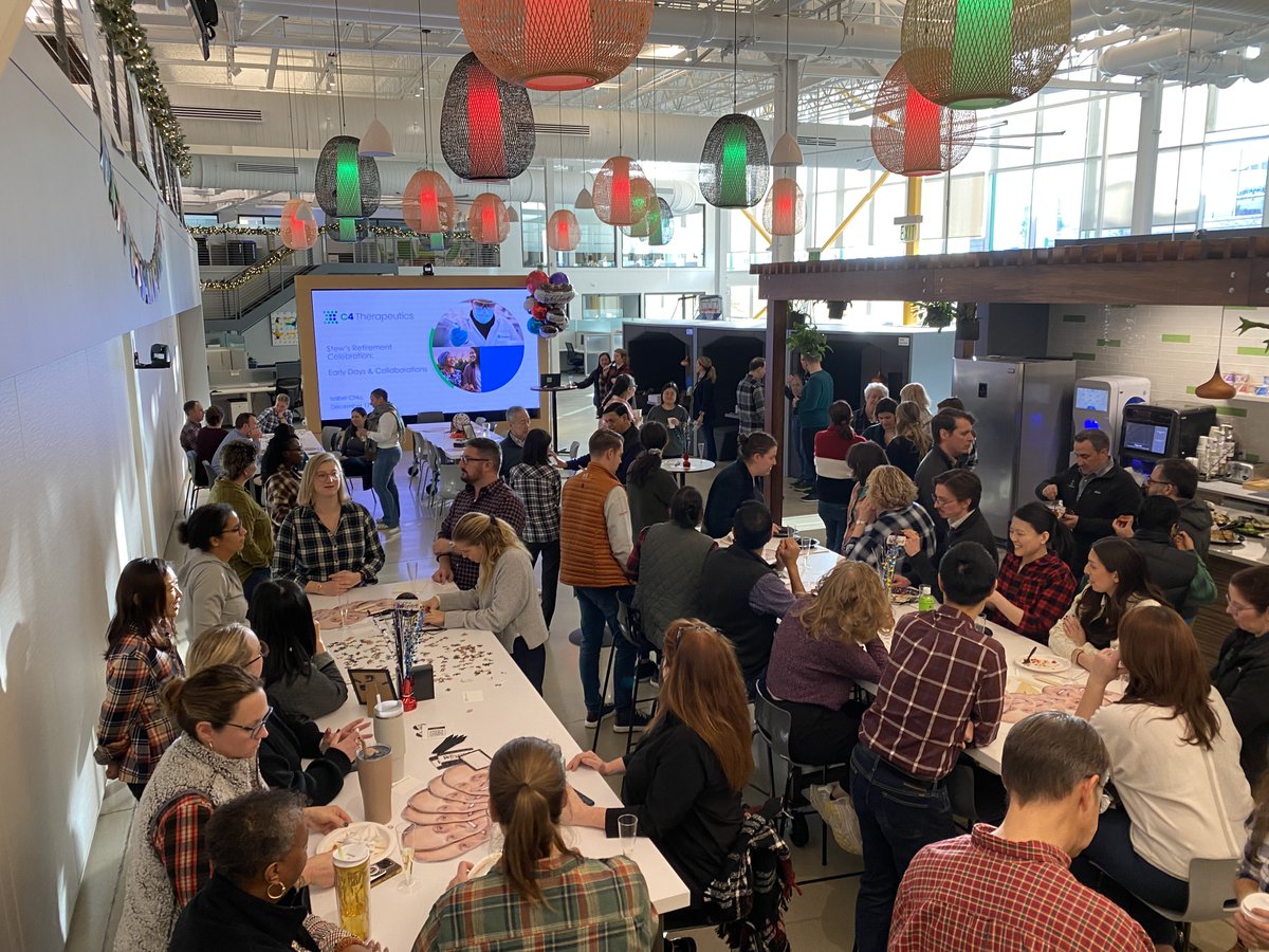 C4Therapeutics's tweet photo. We celebrated Stew Fisher’s retirement and nearly ten years of dedication to C4T – including developing our TORPEDO® platform, establishing strong industry partnerships and delivering our first clinical development candidate.

Thank you, Stew, for your contributions to C4T! https://t.co/KPrrQuKhX2