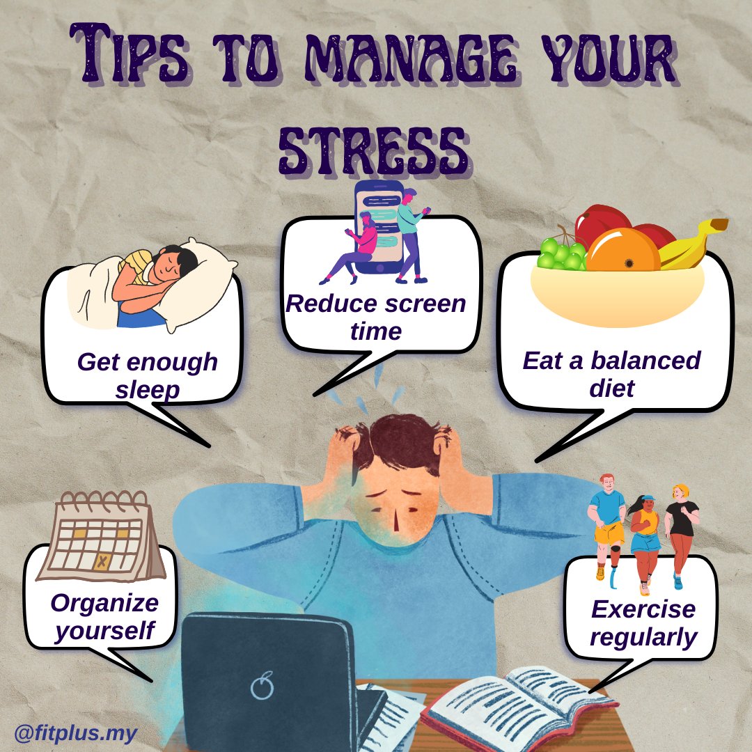 fitplus_my's tweet photo. Stress less , live more ! ๐โโ๏ธโจ
Sleep well , eat right , exercise and stay organized. Youโve got this ! ๐ช๐ป
#fitplus #StressManagement #HealthyLiving https://t.co/xEaPCmTZYM