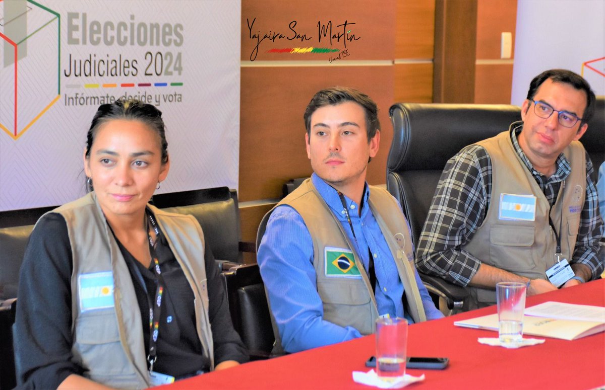 El 16 de dic. Las misiones de observación electoral de UNIORE, PARLASUR y el INE de México entregaron sus informes preliminares al Tribunal Supremo Electoral sobre las #EleccionesJudiciales2024.  Estos informes serán considerados para mejorar la organización de futuros procesos.