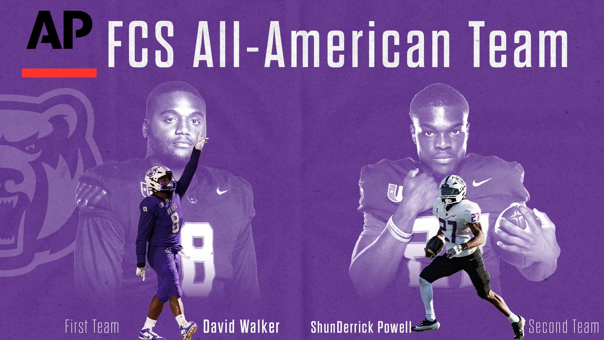 Congrats to <a href="/dwalkeerr33/">David Walker🔱</a> &amp; <a href="/ShunDPowell7/">ShunDerrick Powell</a> on two more All-America honors! #BearClawsUp x #FearTheStripes
apnews.com/article/fcs-al…