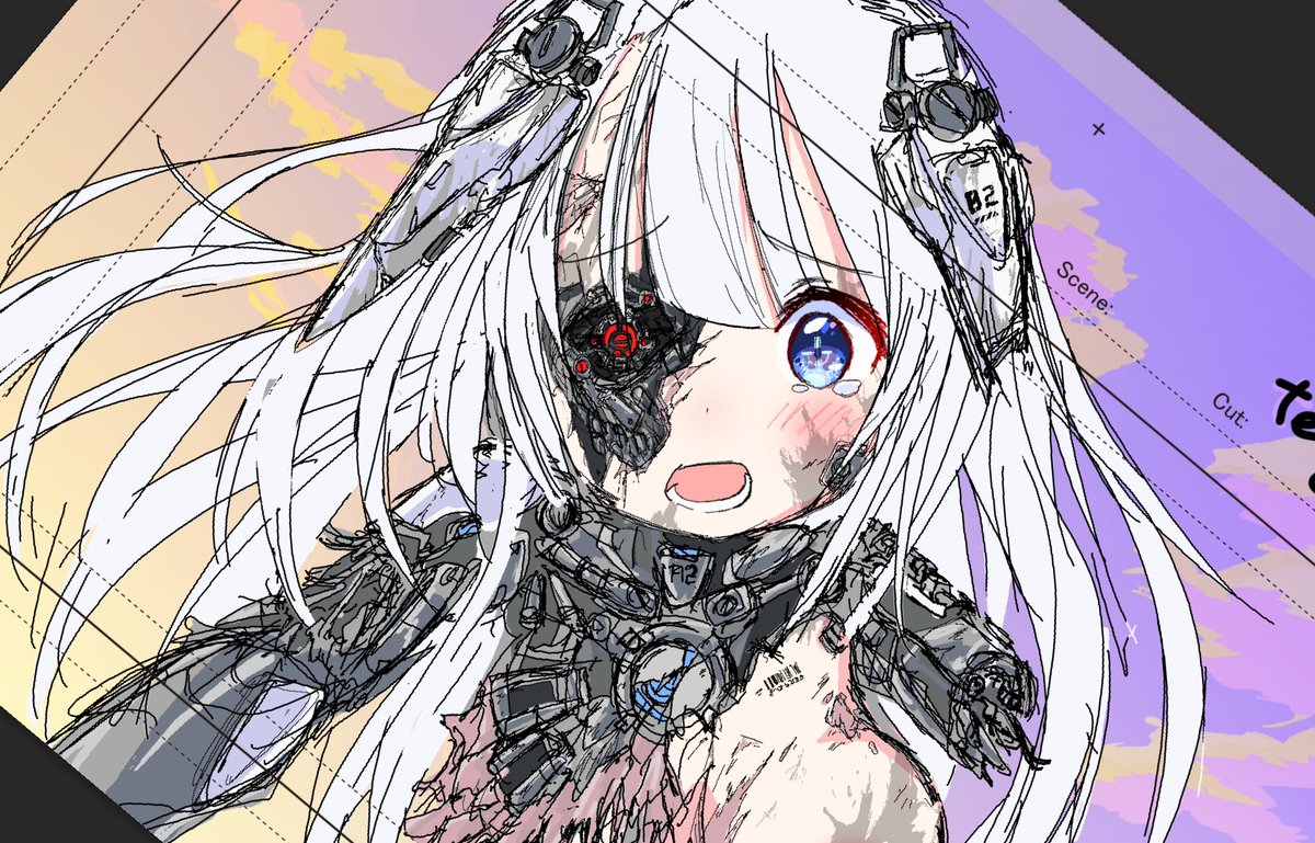 #メカ少女 コミケ新刊描いてる 