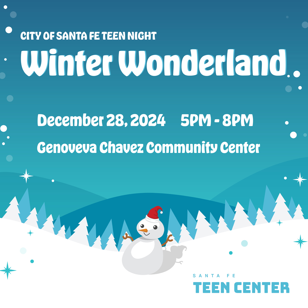 SantaFeGov's tweet image. ❄️✨ Teen Night: Winter Wonderland ✨❄️
📅 New Date: Dec 28 (was Dec 21)
⏰ 5–8 PM @ GCCC
🎿 Activities: Skating, swimming, open gym, cookies, &amp;amp; hot cocoa!
Start winter break with fun &amp;amp; friends! 🎉⛸️⛄
#TeenNight #SantaFeEvents #GCCC