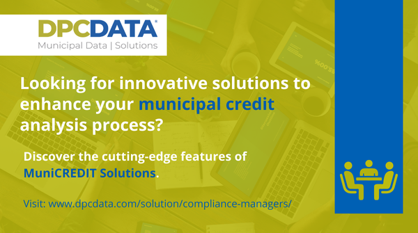 DPCDATA's tweet photo. 📊 Looking for innovative solutions to enhance your municipal credit analysis process? #CreditAnalysis #FinancialTechnology #Muniland
Learn more: https://t.co/dcRrIOUvby https://t.co/X4AvGdbgXf