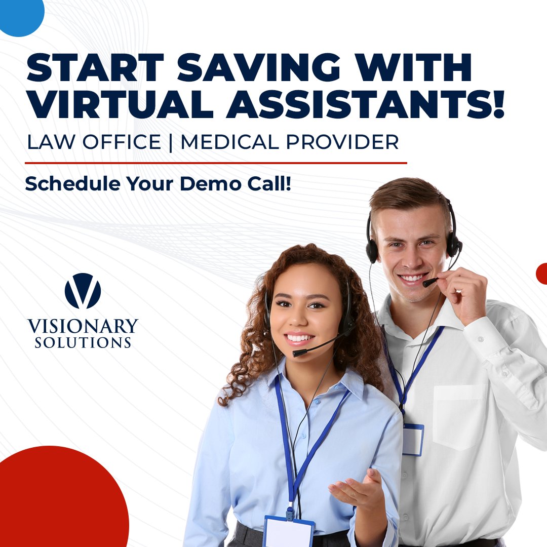 visionarybizdev's tweet photo. Our Virtual Assistants are experts in supporting Law Offices and Medical Providers. Start saving with VAs today!

🖥️ English/Spanish/Creole
💰 Reduce Labor Costs by Up to 60%

📲 Call us 877-220-1609
📧 Email: jabele@visionarysolutionsinc.com

#Outsourcing #PersonalInjuryLaw https://t.co/7JP0QwKpDY
